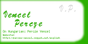 vencel percze business card